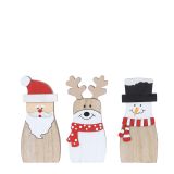 PRAZNIČNA FIGURA BOŽIČEK/SNEŽAK/JELENČEK 20 CM, LESEN