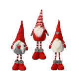 PRAZNIČNA FIGURA DECORIS PALČEK 50 CM RDEČO BELE BARVE SORTIRANO