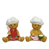 PRAZNIČNA FIGURA DECORIS SEDEČI MEDENJAK FANTEK/PUNČKA 12 CM SORT