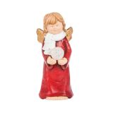 PRAZNIČNA FIGURA GLOSSTYLE ANGEL Z EVE LUČKO 44 CM RDEČE BARVE