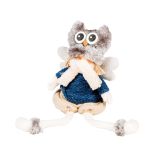 PRAZNIČNA FIGURA GLOSSTYLE DEKLICA MODRE BARVE 31 CM TEKSTILNA