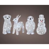 PRAZNIČNA FIGURA JELEN/MEDO/PINGVIN/SNEŽAK 20 LED LUČI, IP-44