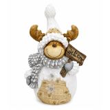 PRAZNIČNA FIGURA JELEN Z LED LUČKO, BEL 29X16X47 CM