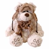 PRAZNIČNA FIGURA R+W MEDVEDEK S KAPO 25 CM BEŽ