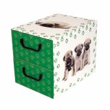 ŠKATLA/ZABOJ MISSSPACE PREDALNIK ZA SHRANJEVANJE Z DVEMA PREDALOMA