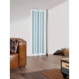 PREKLOPNA VRATA MARLEY EUROSTAR S STEKLOM BELA SATIN ČRTE 83X205 CM