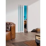 PREKLOPNA VRATA MARLEY EUROSTAR S STEKLOM BELA SATIN ČRTE 83X205 CM