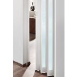 PREKLOPNA VRATA MARLEY EUROSTAR S STEKLOM BELA SATIN ČRTE 83X205 CM