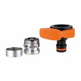 PRIKLJUČNA SPOJKA ZA KUHINJSKO  ALI KOPALNIŠKO ARMATURO S KOVINSKIM FILTROM IN ADAPTERJEM.