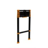 PRISLONILNA LESTEV 5 STOPNIČNA, TELESKOPSKA 2.30 M, ČRNA