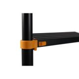 PRISLONILNA LESTEV 5 STOPNIČNA, TELESKOPSKA 2.30 M, ČRNA