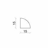 KOTNA ZAKLJUČNA LETEV FN PRO FLEX BELA 15X15X2400 MM