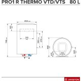 GRELNIK VODE, BOJLER, ELEKTRIČNI KOMBINIRANI ARISTON PRO1 R 80 VTD 1,8K EU  DESNI PRIKLOP