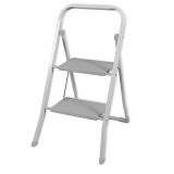 PROSTOSTOJEČA LESTEV  ARTEX 2 STOPNIČNA, KOVINSKA, BELE BARVE