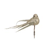 OKRASEK ZA JELKO HOUSE OF SEASONS PTIČ 18 CM KLIP V BARVI ŠAMPANJCA