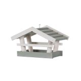 PTIČJA HIŠICA SIVO / BELA 19X39X24 CM