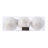 PVC BUNKA FI 8 CM BELA 3/1 Z BLEŠČICAMI