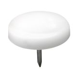 DRSNIK Z ŽEBLJIČKOM HETTICH DIY FI 25X20 MM, BELA, V ZAVOJU JE 8 KOS