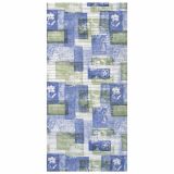 PVC KOPALNIŠKA PREPROGA BACCHETTA DECOFLEXY MODRO ZELENE ROŽE 65 CM