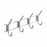 PVC GARDEROBNI OBEŠALNIK HETTICH DIY, 370X150X70 MM, 4 KLJUKE, BELA