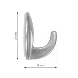 PVC OBEŠALNA KLJUKA WALTECO SAMOLEPILNA PVC KROMIRANA MAT