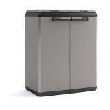OMARA KETER SPLIT - BASIC CABINET, NAMENJENA ZA LOČEVANJE ODPADKOV SIVA/ČRNA 85X68X39 CM / 2X110 L