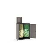 OMARA KETER SPLIT - BASIC CABINET, NAMENJENA ZA LOČEVANJE ODPADKOV SIVA/ČRNA 85X68X39 CM / 2X110 L
