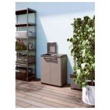 OMARA KETER SPLIT - BASIC CABINET, NAMENJENA ZA LOČEVANJE ODPADKOV SIVA/ČRNA 85X68X39 CM / 2X110 L