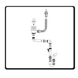 PVC SIFON ZA KORITO MINES-IB 40 MM ENOJNI, HORIZ. PREL FI 60 MM, S PRIKLJ. ZA PS