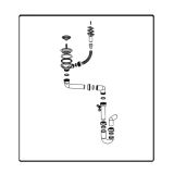 PVC SIFON ZA KORITO MINES-IB 40 MM ENOJNI, HORIZ. PREL FI 90 MM, S PRIKLJ. ZA PS