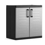 NIZKA PVC OMARA KETER DETROIT XL, 2 POLICI, 25 KG/POLICO, 93X89X54 CM ČRNA - SIVA