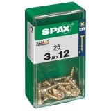 UNIVERZALNI VIJAK SPAX PZ 3.5X12 YELLOX A2G V ZAVITKU 25KOS