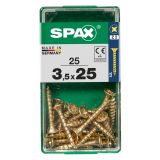 UNIVERZALNI VIJAK SPAX PZ 3.5X25 YELLOX A2G V ZAVITKU 25KOS