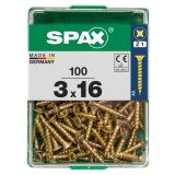 UNIVERZALNI VIJAK SPAX PZ 3X16 YELLOX A2G V ZAVITKU 100KOS