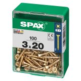 UNIVERZALNI VIJAK SPAX PZ 3X20 YELLOX A2G V ZAVITKU 100KOS