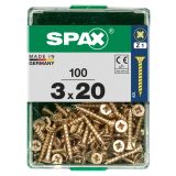 UNIVERZALNI VIJAK SPAX PZ 3X20 YELLOX A2G V ZAVITKU 100KOS