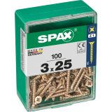 UNIVERZALNI VIJAK SPAX PZ 3X25 YELLOX A2G V ZAVITKU 100KOS