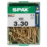 UNIVERZALNI VIJAK SPAX PZ 3X30 YELLOX A2G V ZAVITKU 100KOS