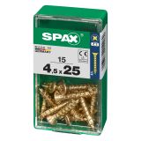 UNIVERZALNI VIJAK SPAX PZ 4.5X25 YELLOX A2G V ZAVITKU 15KOS