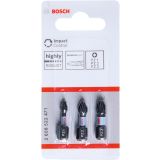VIJAČNI NASTAVEK KRIŽNI BOSCH PZ 25 MM 3 KOS IMPACT CONTROL