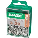 VIJAK CILINDRIČNA GLAVA SPAX PZ 3X20 V ZAVITKU 100 KOS