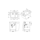 NERJAVNO POMIVALNO KORITO ALVEUS QUADRIX 120, 595X450 MM LEVI