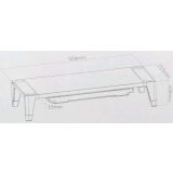 RAČUNALNIŠKI DODATEK MOYE BIRCH NASTAVLJIV PO VIŠINI S PREDALOM - BEL