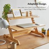 RAČUNALNIŠKI DODATEK VONHAUS SIT&STAND PODSTAVEK ZA PRENOSNIK/MONITOR, BAMBUS