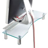 RAČUNALNIŠKI DODATEK VONHAUS STEKLEN PODSTAVEK ZA MONITOR L PROZOREN