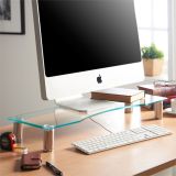 RAČUNALNIŠKI DODATEK VONHAUS STEKLEN PODSTAVEK ZA MONITOR L PROZOREN