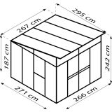 RASTLINJAK, STEKLO/POLIK. VITAVIA APHRODITE 7800 ESG/VP 3/10MM ALU 2.7X3M