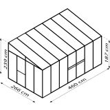 RASTLINJAK, STEKLO/POLIK. VITAVIA ATHENA 11900 ESG/VP ČRNA 2.7X4.6M