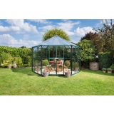 RASTLINJAK, STEKLO/POLIK. VITAVIA PAVILJON HERA 9000 ESG/VP 3/6MM SMARAGDNA 3.8X3.8M