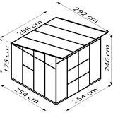 RASTLINJAK, STEKLO/POLIK. VITAVIA PLAYA 7600 ESG/VP 2.5X2.5M